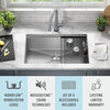 30” Workstation Kitchen Sink Undermount 16 Gauge Stainless Steel Single Bowl with WorkFlow™ Ledge and Accessories